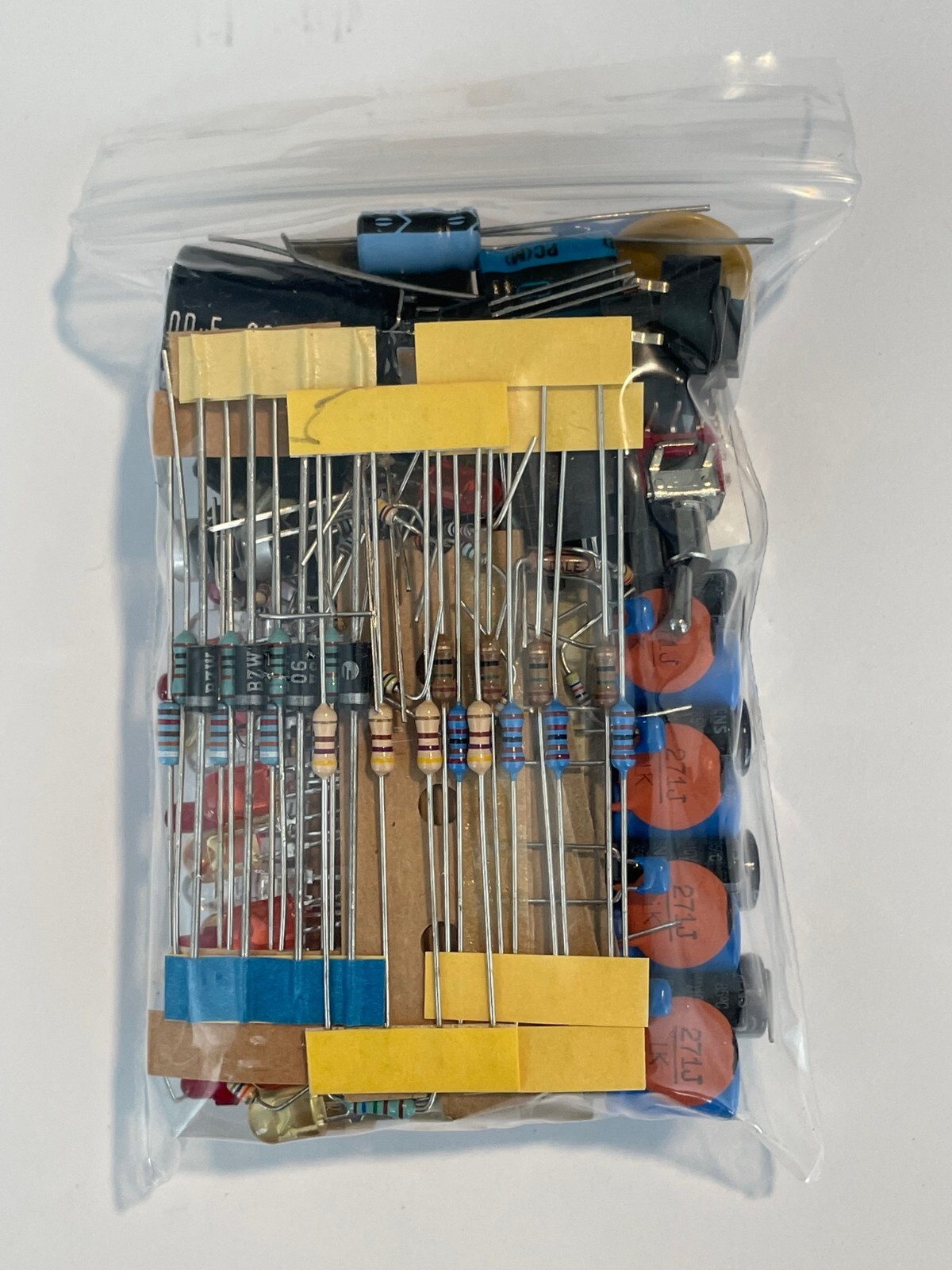 NEW GRAB BAG of Electronic Components Mixed Caps Resistors Transistors and MORE!