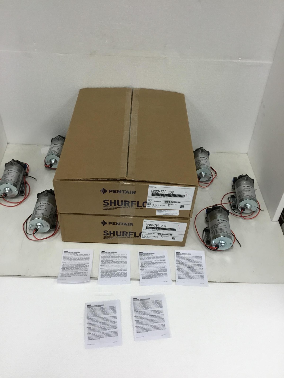 12x New SHURFLO 8000-783-238 Diaphragm Pump 3 Chamber 1.6 GPM 36VDC Pentair