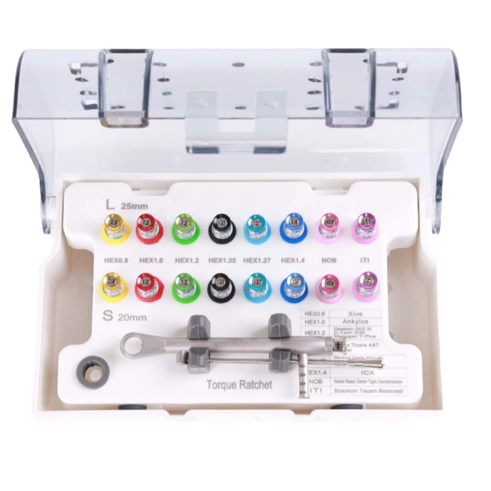 Dental Universal Implant Prosthetic Kit Torque Wrench Screw Drivers Remover Kit