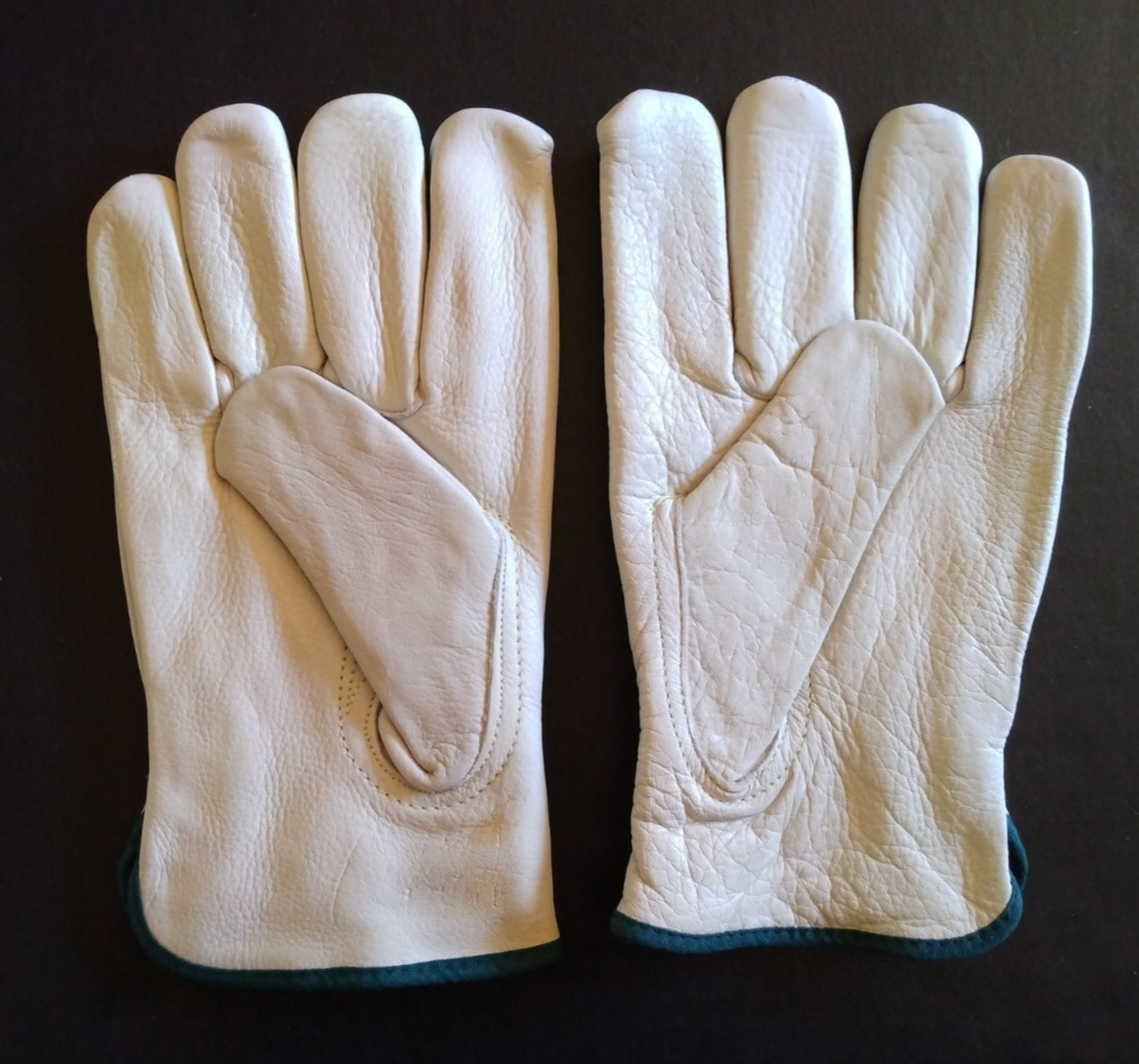 Cordova Safety Industrial Work Gloves White Cowhide Leather M ((12 Pairs) #8240