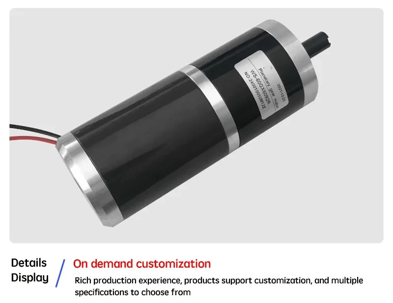 250KG 60GX6092R 60mm12mm Shaft Diameter Planetary DC Reduction High Torque Motor