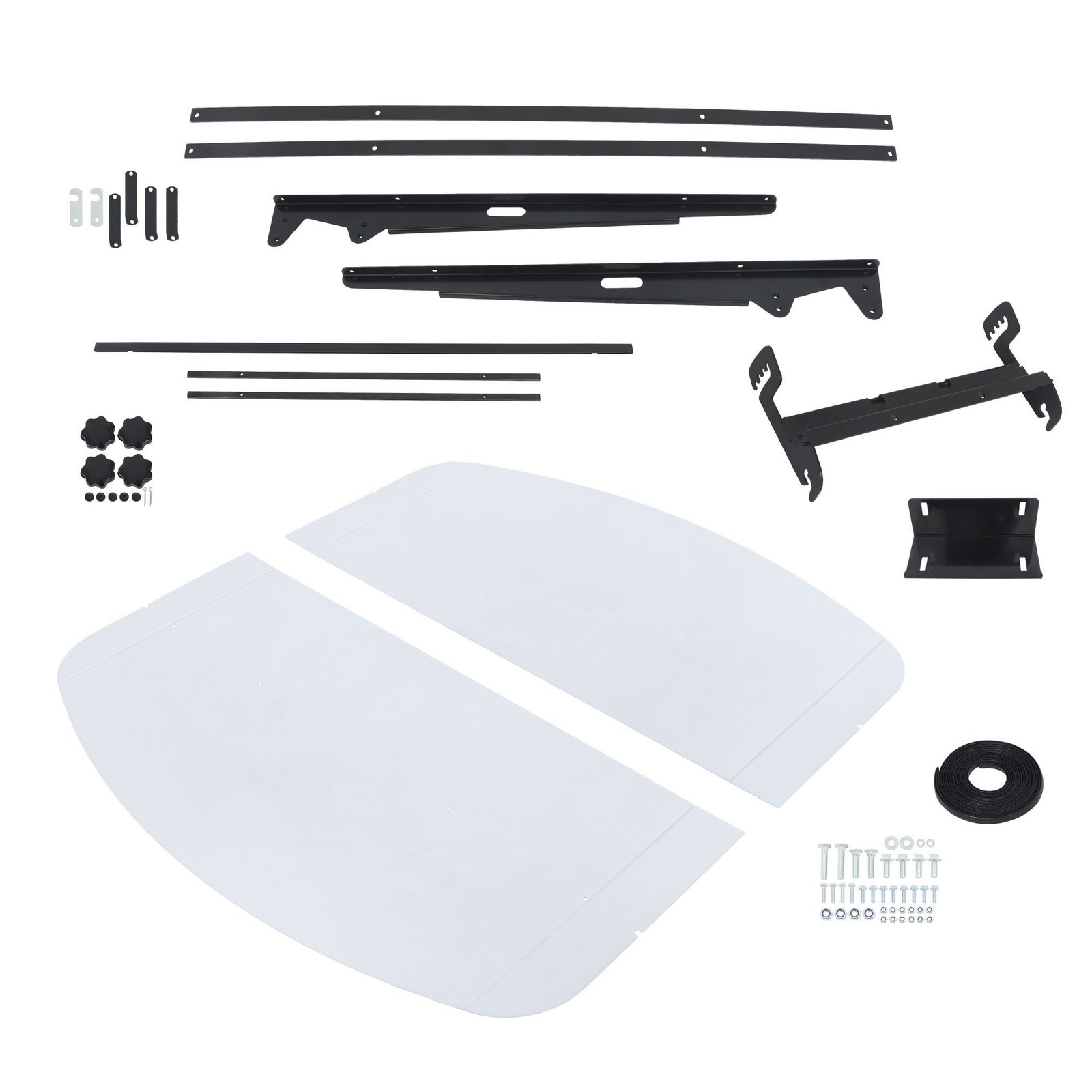 LABLT White Tuff Top Tractor Canopy For ROPS 52″ X 52″ w/ Mounting Accessories