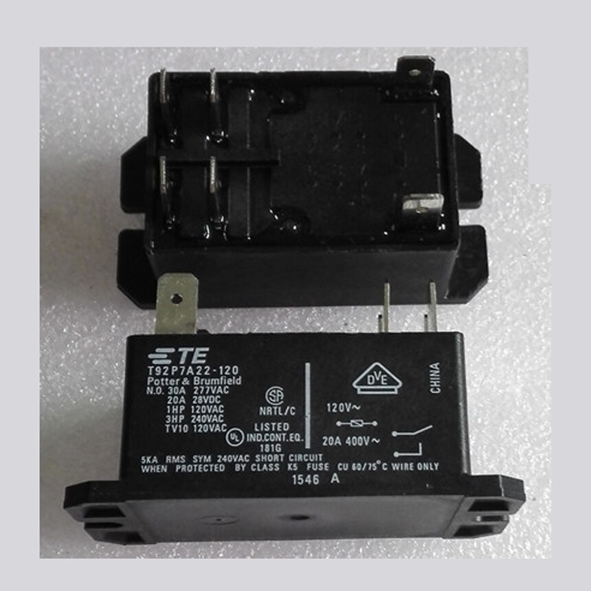 5PCS T92P7A22-120 120VAC Tyco Power Relay DPST-NO 30A 6 Pins