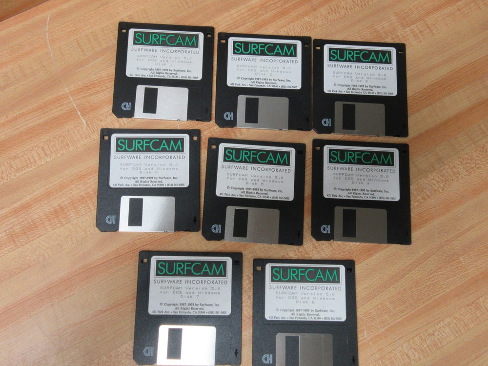 Surfcam Version 5.0 Disc Set
