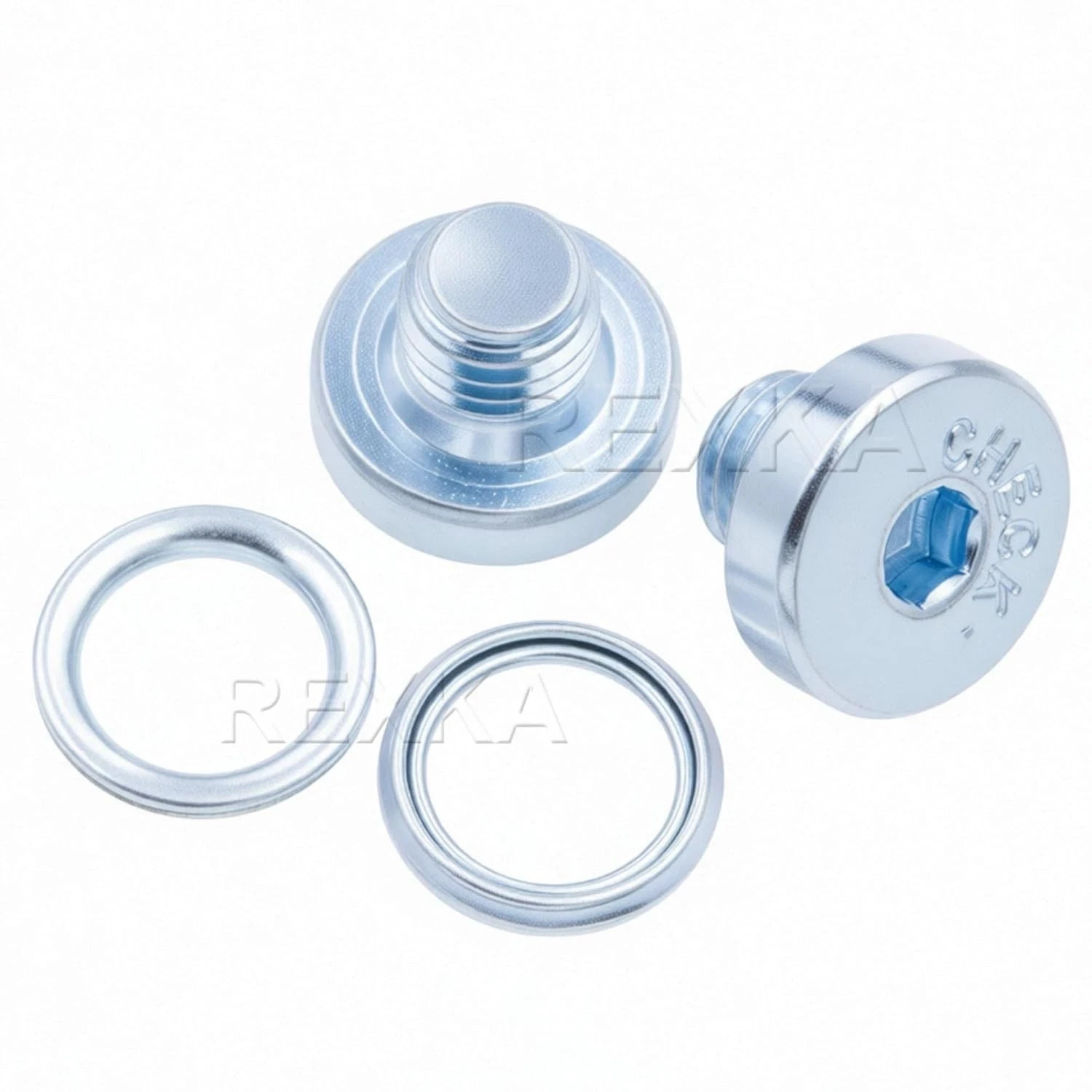Rexka 2 Sets ATM Transmission Pan Drain Plug with Gasket for Toyota Lexus 90341-