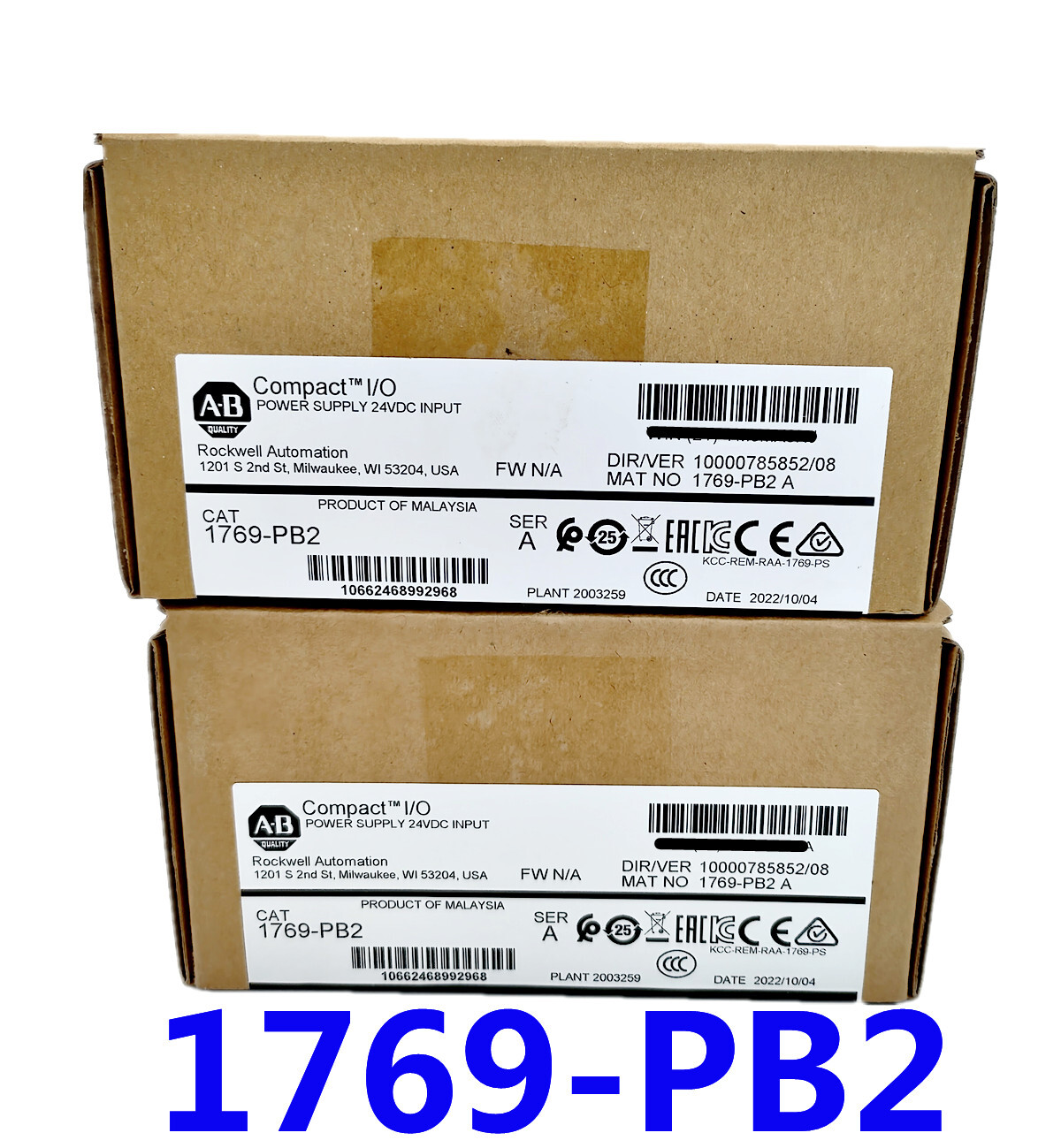 Allen-Bradley 1769-PB2 CompactLogix DC 2A/0.8A Power Supply 1769PB2 New Sealed