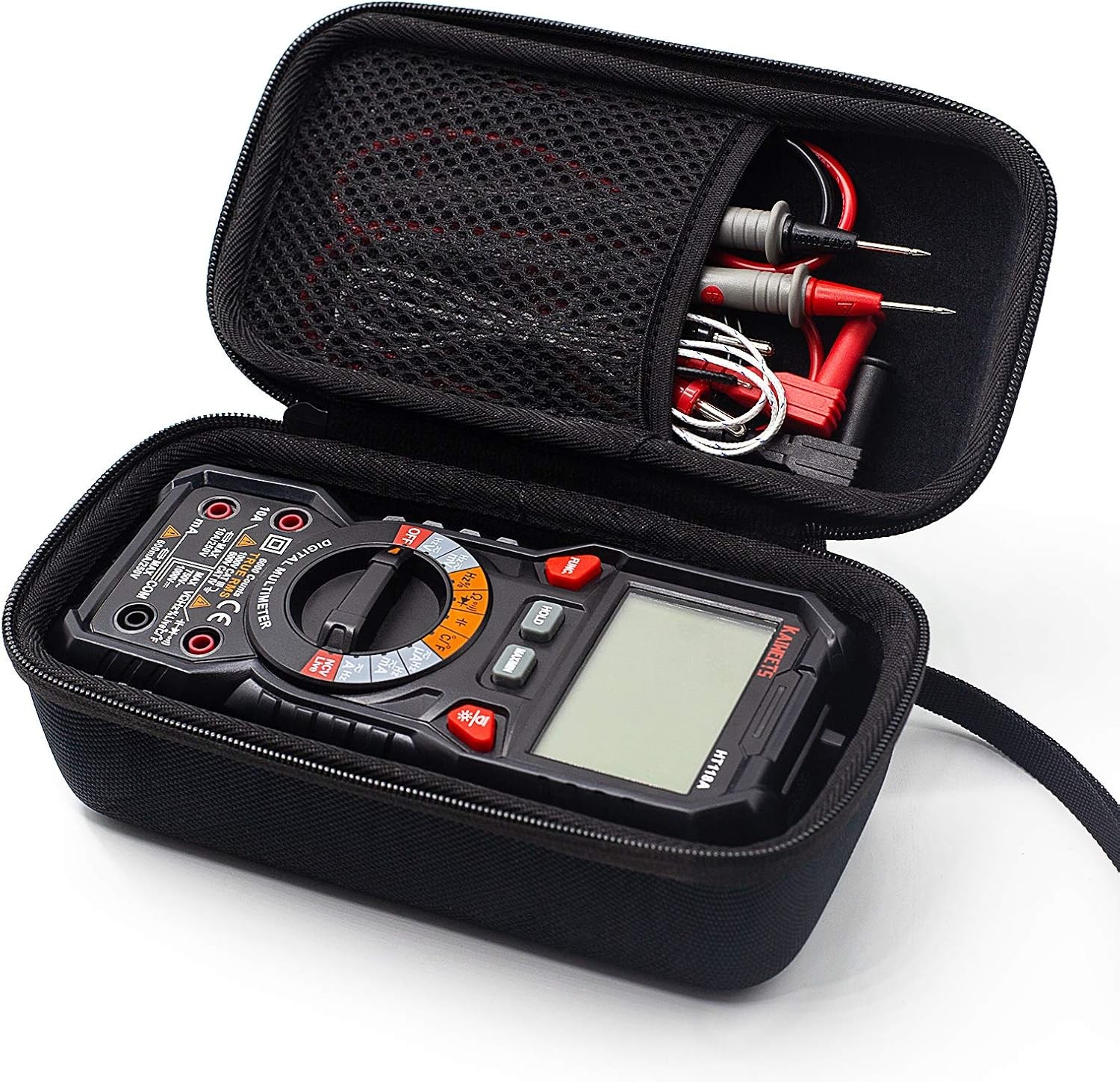 KAIWEETS HT118A/HT118E Multimeter Case w/ Mesh Pocket for TRMS 6000/20000 Ca…