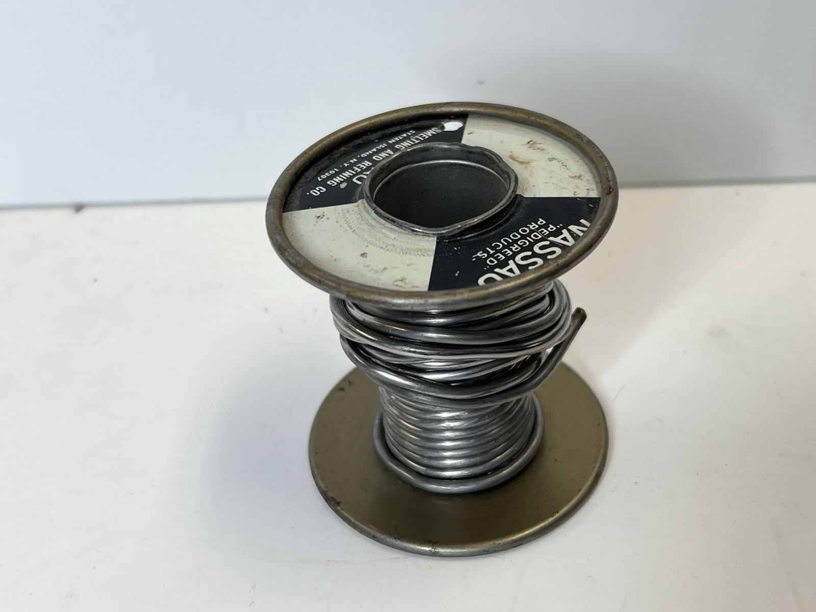 Vintage Nassau Smelting Refining Co. Solder Rosin Core 3.6 Oz, 10 Ft Bell System