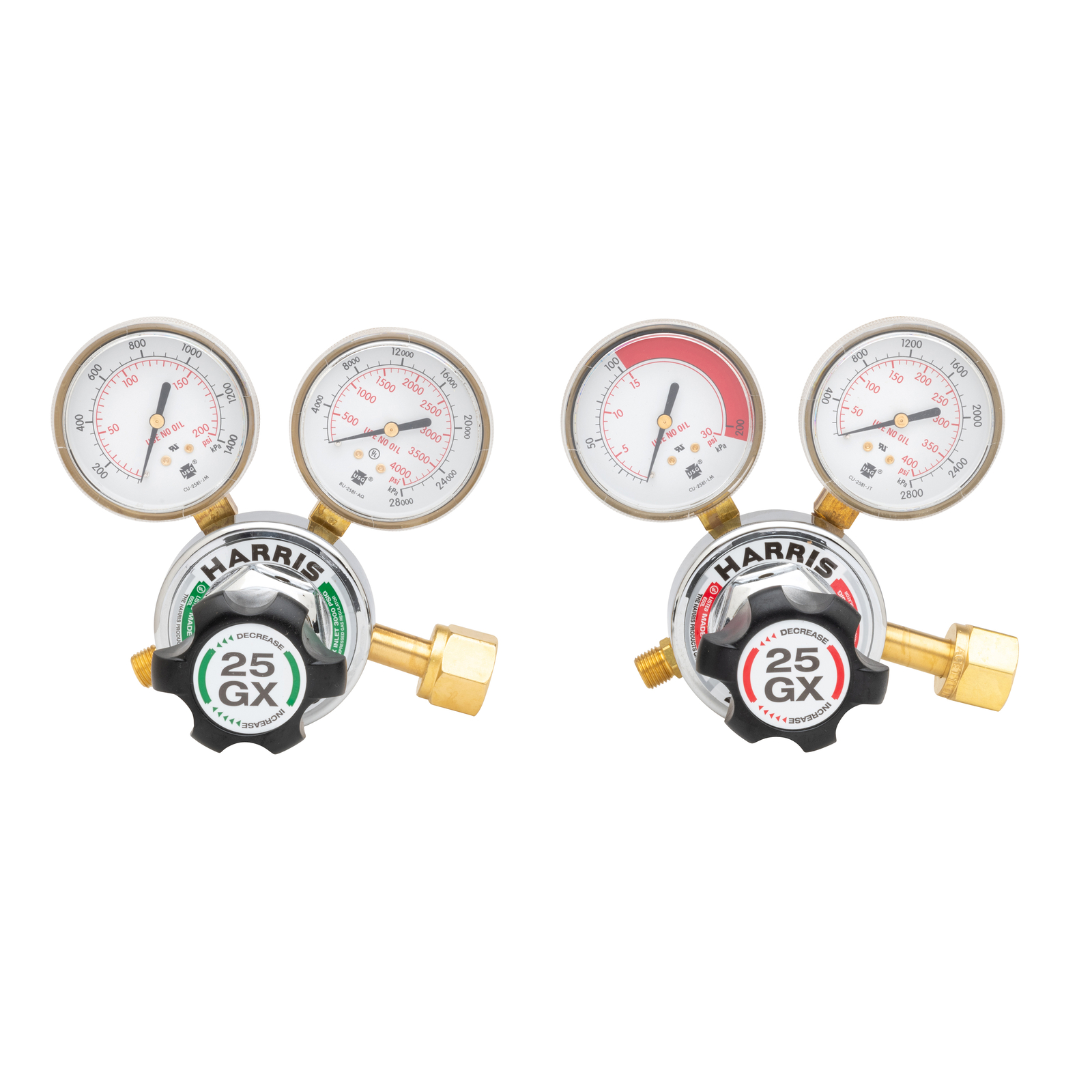 Harris Model 25GX-15-300 and Model 25GX-145-540 Pair Pack Single-Stage Pressure