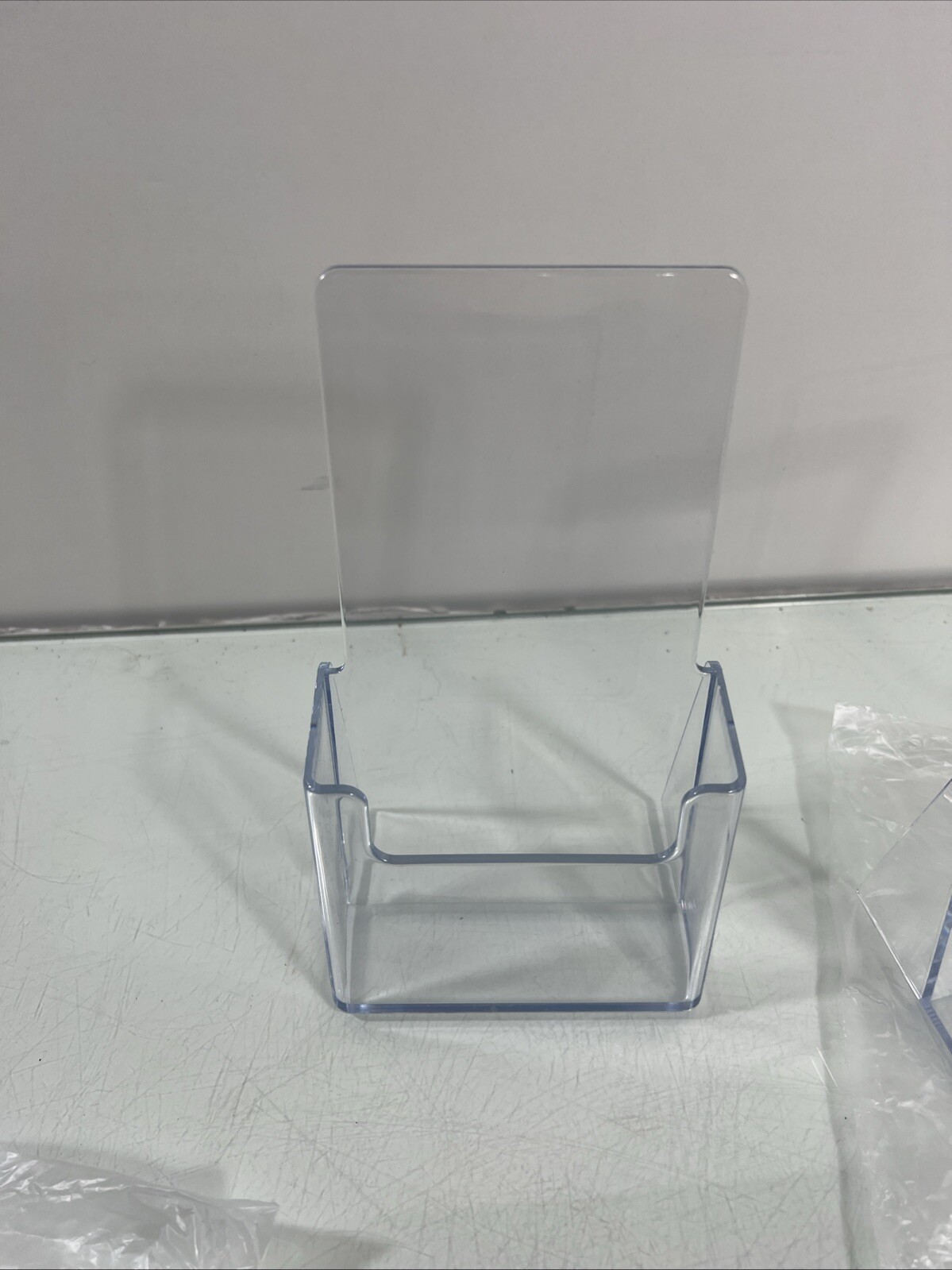 2 Pack Acrylic Brochure Holder 4×7 Inches Flyer Display Stand Card Holder