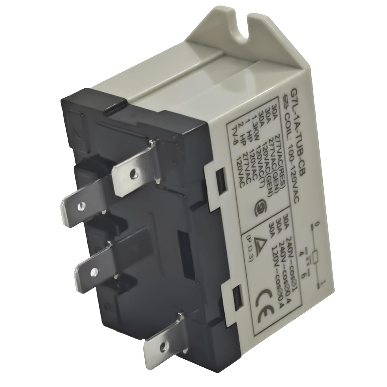 General Purpose Relay G7L 1A TUB CB AC100 120, 30A 250V SPST NO
