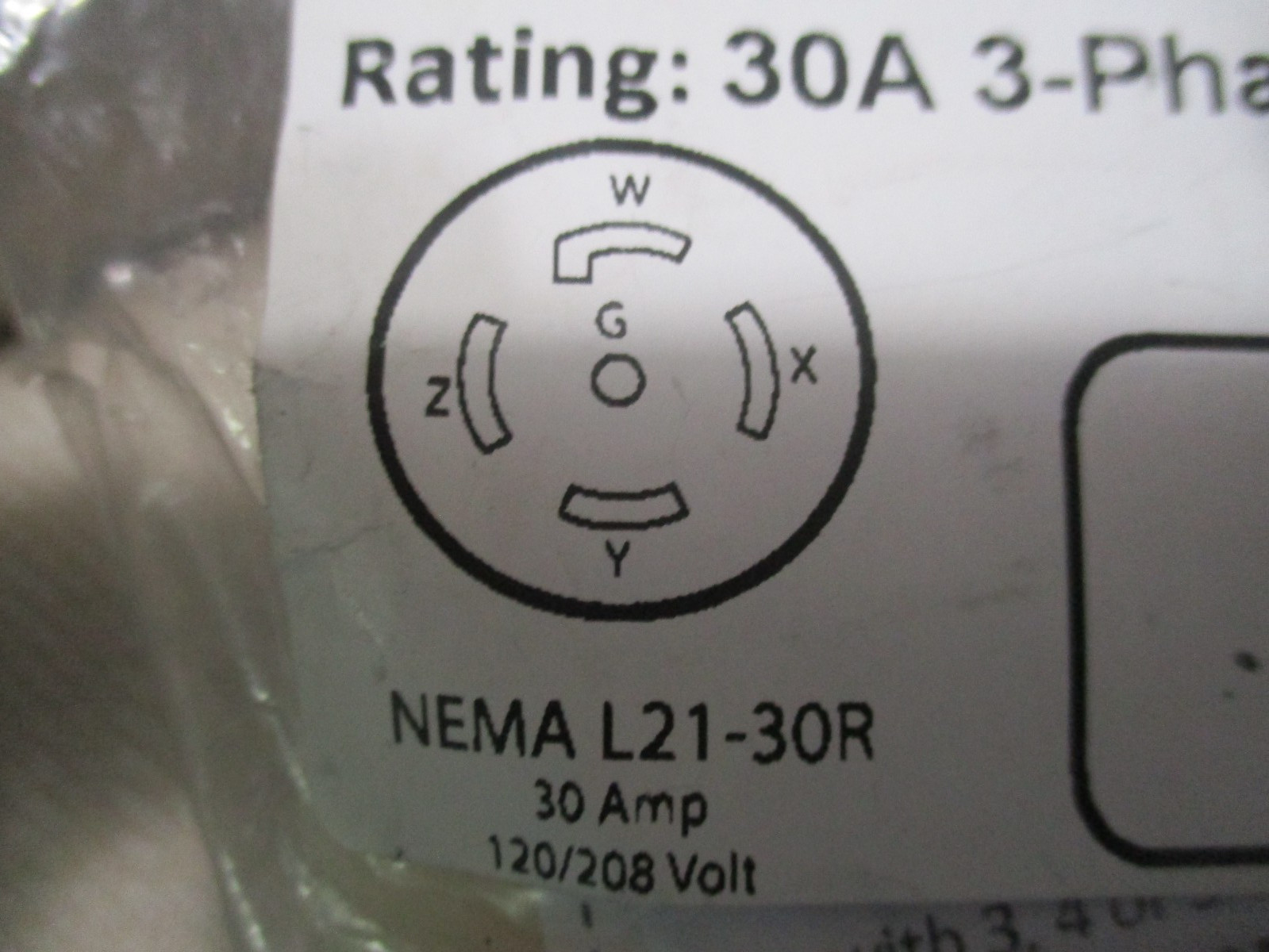 AC WORKS® NEMA L21-30R – 3-Phase 30A, 120/208V Locking Female Connector NEW
