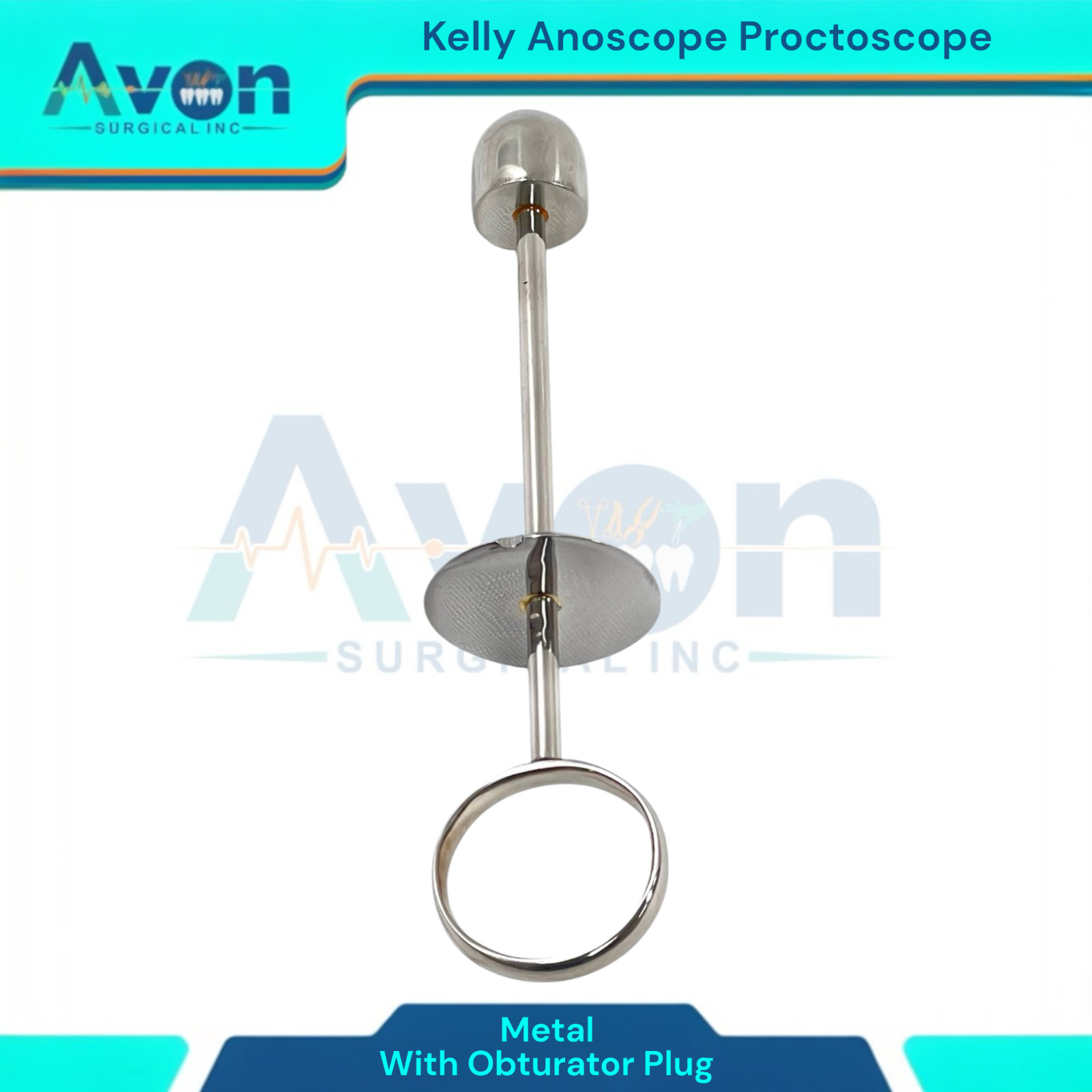 Kelly Anoscope Proctoscope Rectal OB/GYN Urology Instrument with Obturator