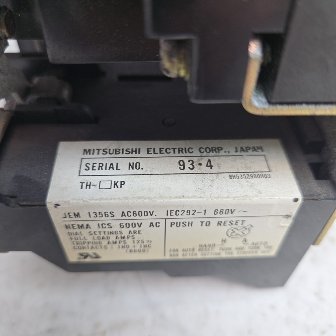 Mitsubishi S-K95 Magnetic Contactor 3 Pole w/ TH-K60TAKP Overload Relay Damage