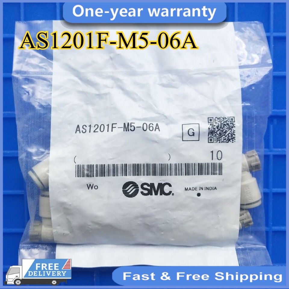 AS1201F-M5-06A 10pcs New SMC speed control valve connector Free delivery