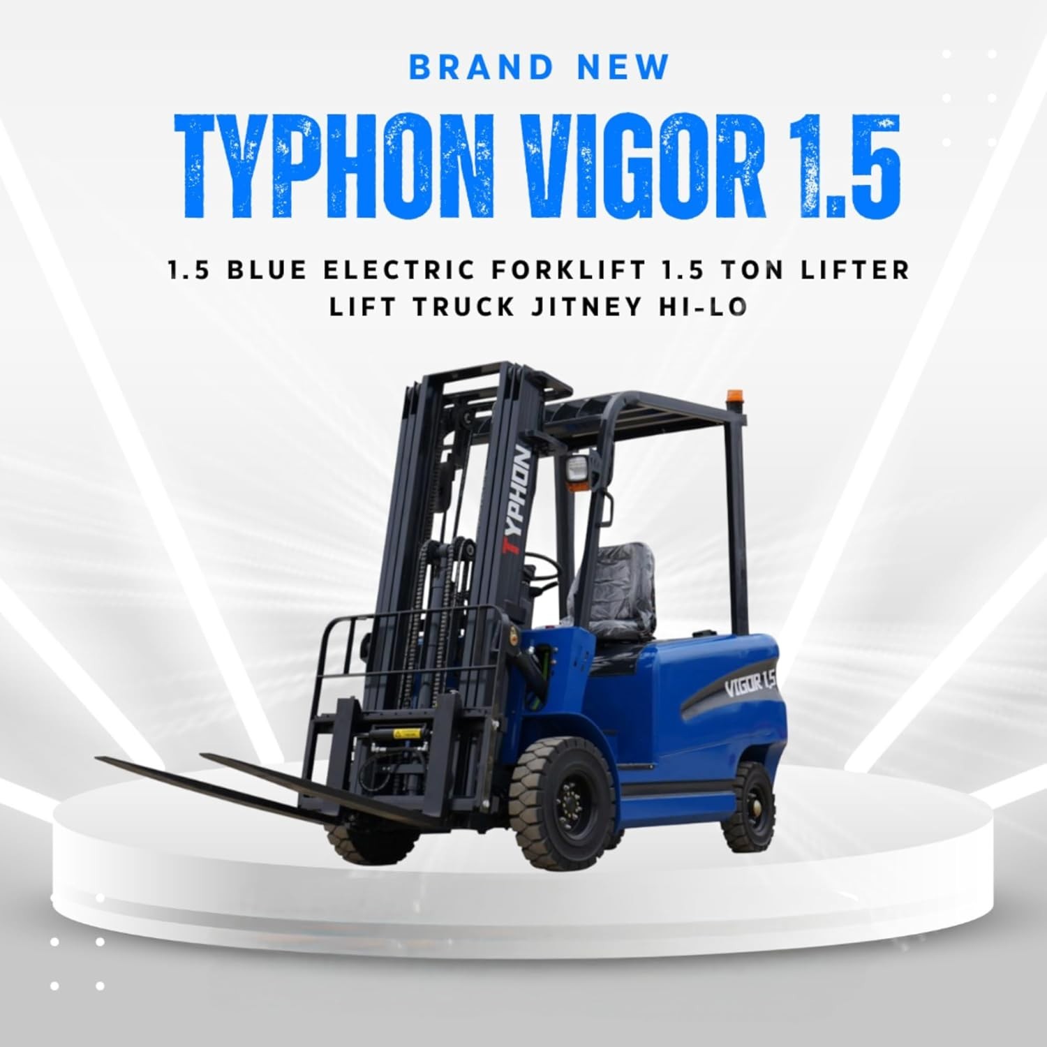 Electric Forklift 1.5 Ton Rated Capacity Lifter Truck w side shift Brand New USA