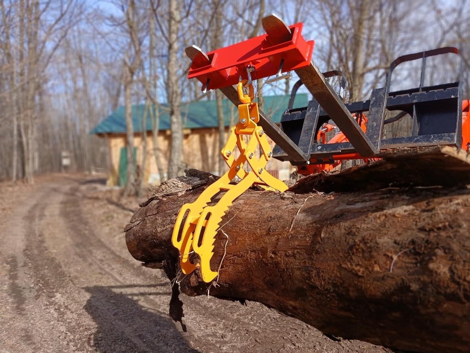 28 IN Log Lifting Tongs Timber Claw Hook 4 Clawfor Heavy Duty Timber Handling