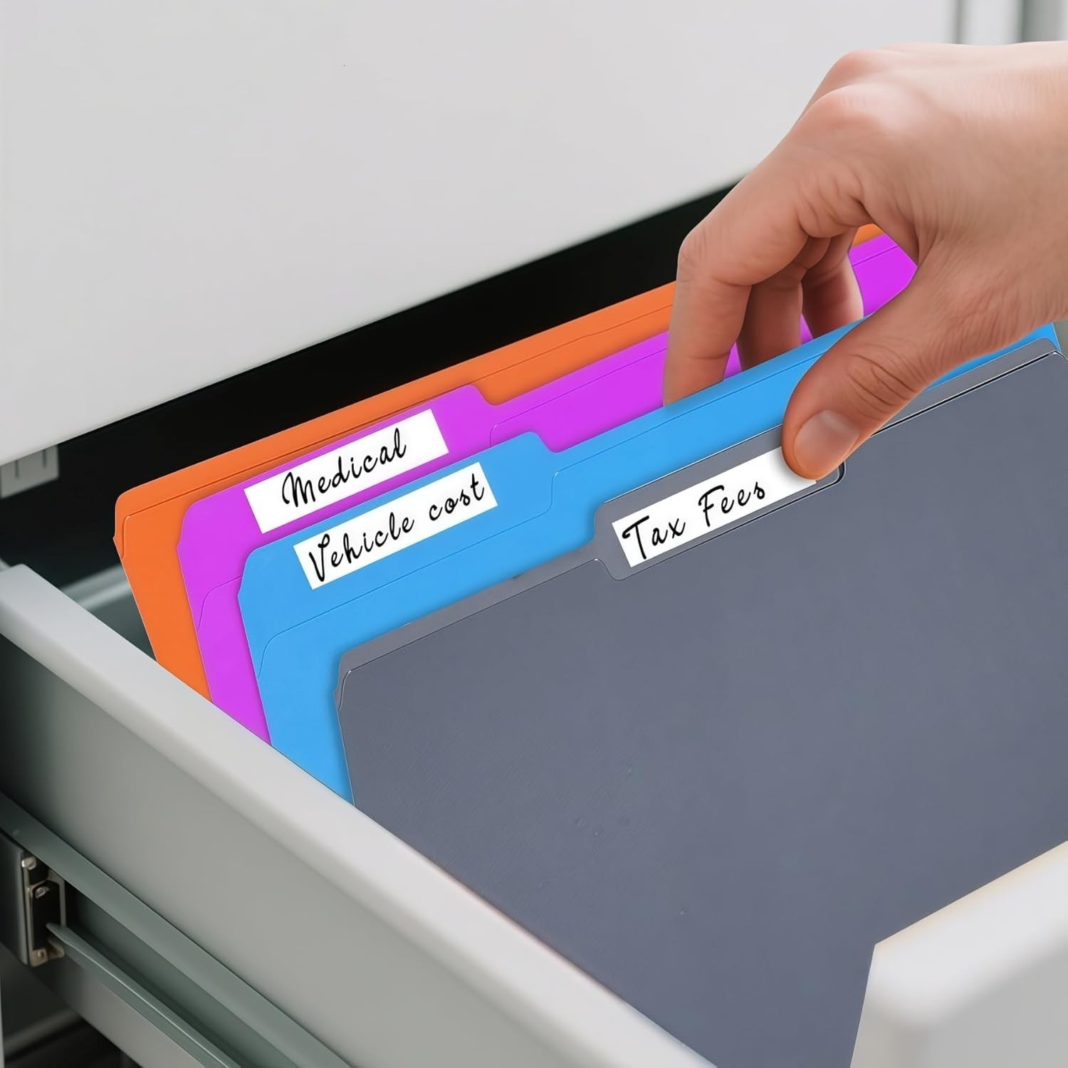 8/30/120 Pack Colored File Folders, 1/3 Cut Tab Letter Size 8.5″ x 11″ Manila
