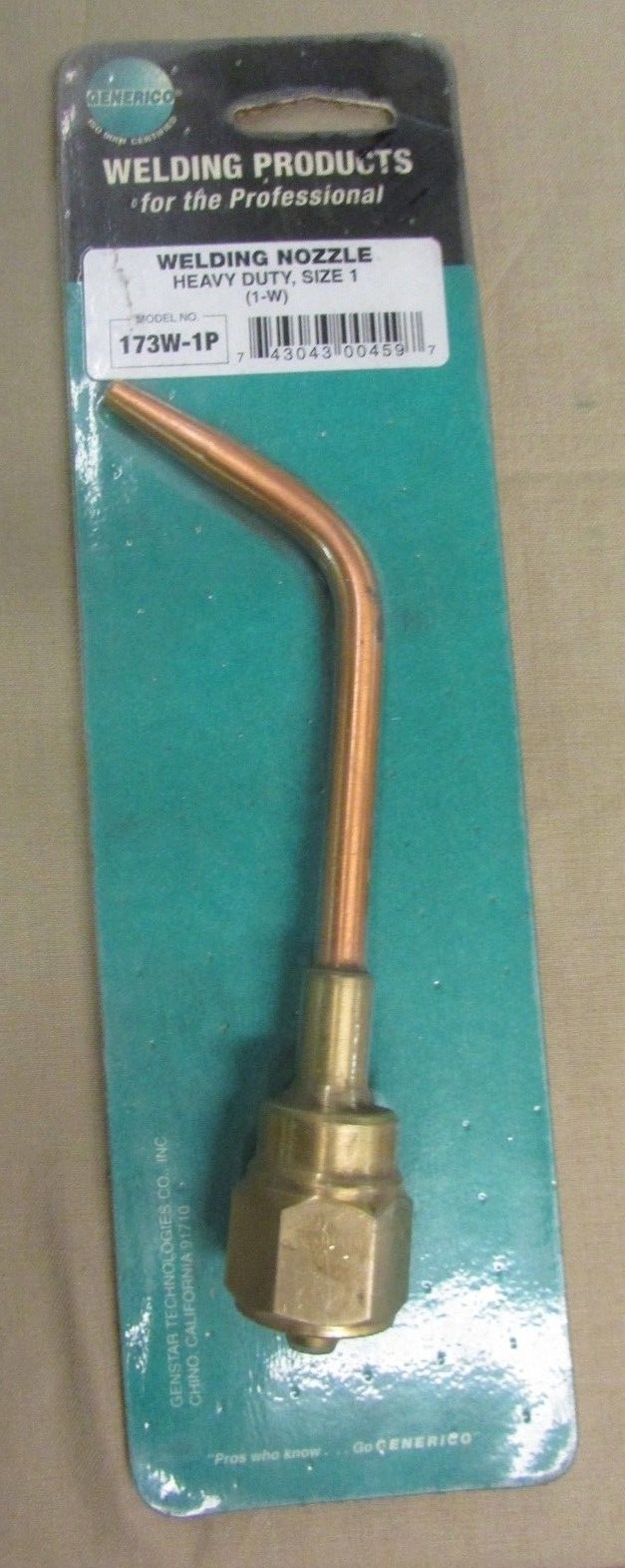 New Generico Genstar Heavy Duty Welding Nozzle 173W-1P Size 1 (1-W)
