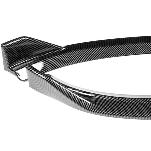 3Pcs Front Bumper Lip Spoiler Splitter Kit For 11-14 VW Jetta MK6 Carbon Style