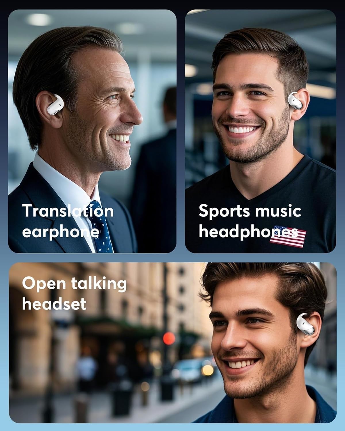 Paekole H5 AI Translation Earbuds: Real-Time 2-Way Language Rust & White