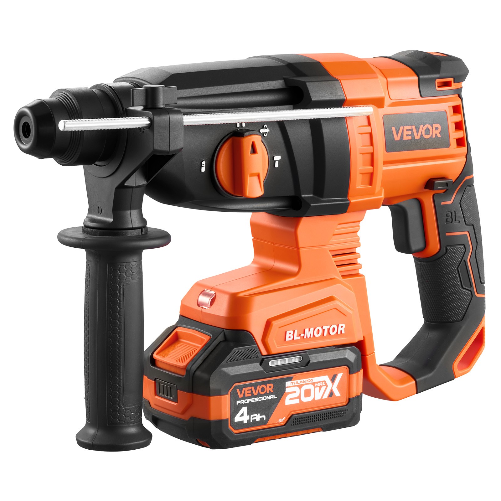 VEVOR Rotary Hammer Drill 7/8 in SDS-Plus Cordless 20V for Concrete and Masonry