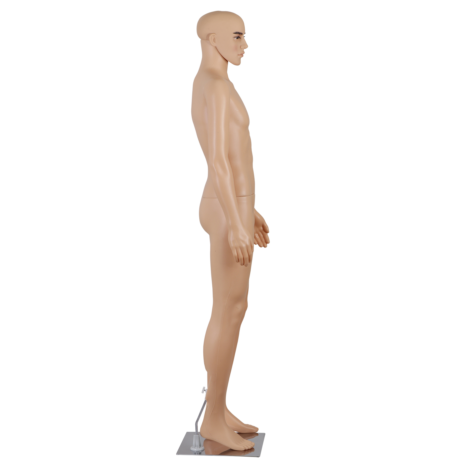 Adjustable Male Mannequin Egghead Plastic Full Body Dress Form Display Base 72″