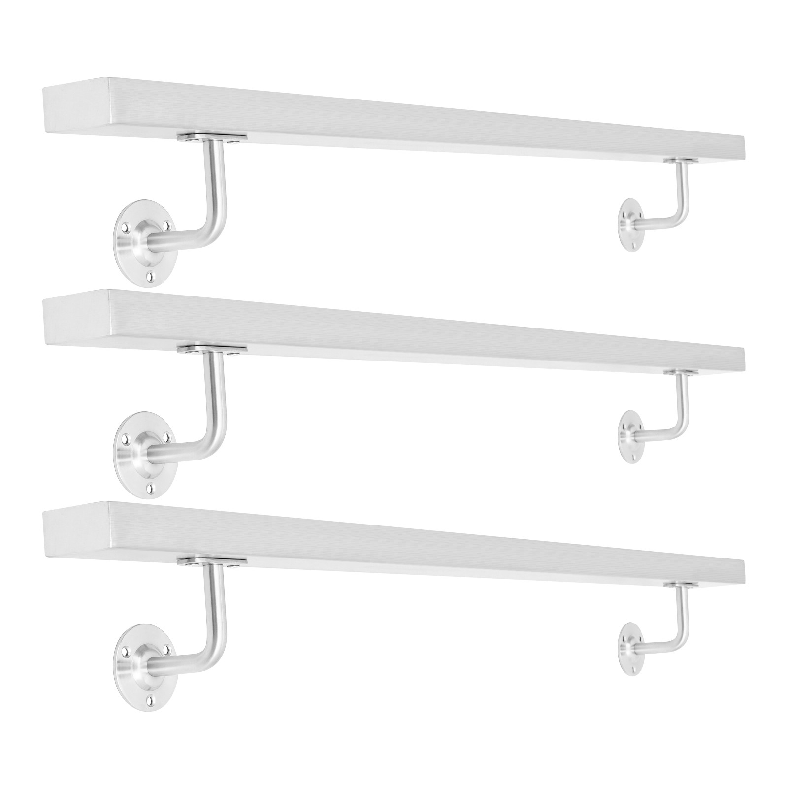 3.05M Stainless Stair Rail 101×9.8cm – Baking Paint Rectangle, Wall Mount