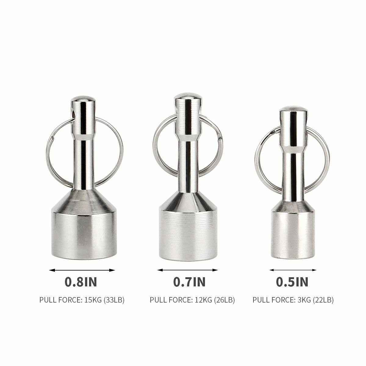 2PCS Keychain Neodymium Magnet for Testing Brass Gold Silver Coins Ferrous Metal