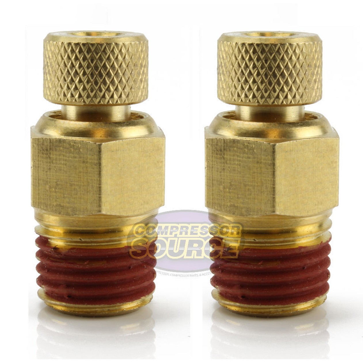 2 Male 1/4″ Air Compressor Tank Moisture Water Drain Twist Petcock Brass