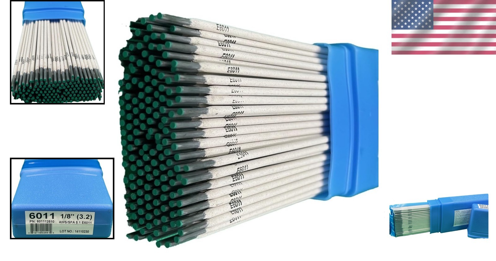 E6011 Stick Welding Rods 1/8″ – 5lbs for Superior Arc Stability & Penetration