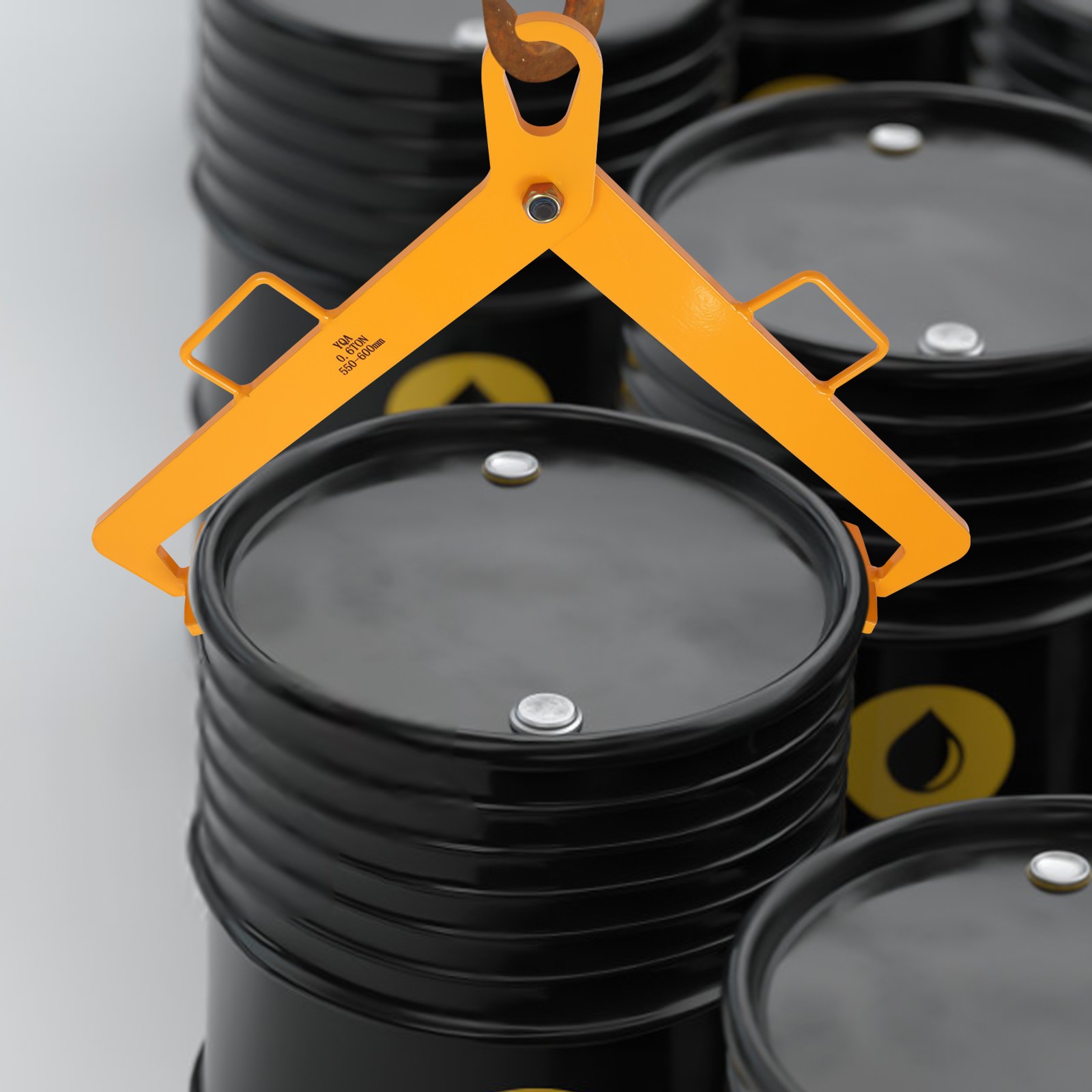 Industrial Drum Lifter Vertical Barrel Clamp Oil Drum Lifting Plier 0.6T Maxload