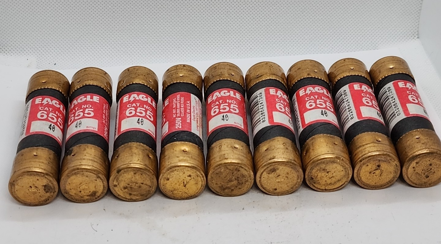Lot of 8 – EAGLE 655-40 250V 40A CLASS K5 FUSE [2WS1-2]
