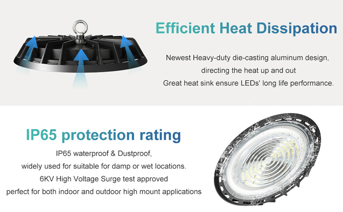 2Pcs UFO LED High Bay Light 200W Commercial Industrial Garage Led Shop Light