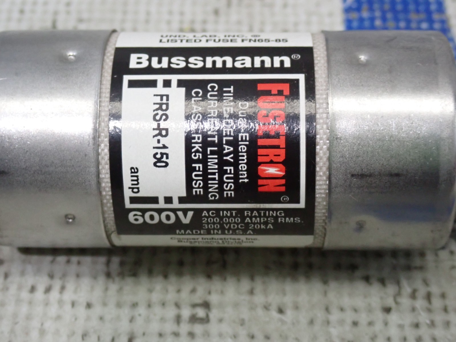 Fusetron FRS-R-150 Fuse RK5 150 Amp 600V Time Delay Long Stab