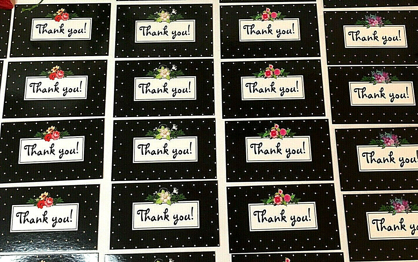 Thank You Business Cards for Small Business Variety Pack Flowers