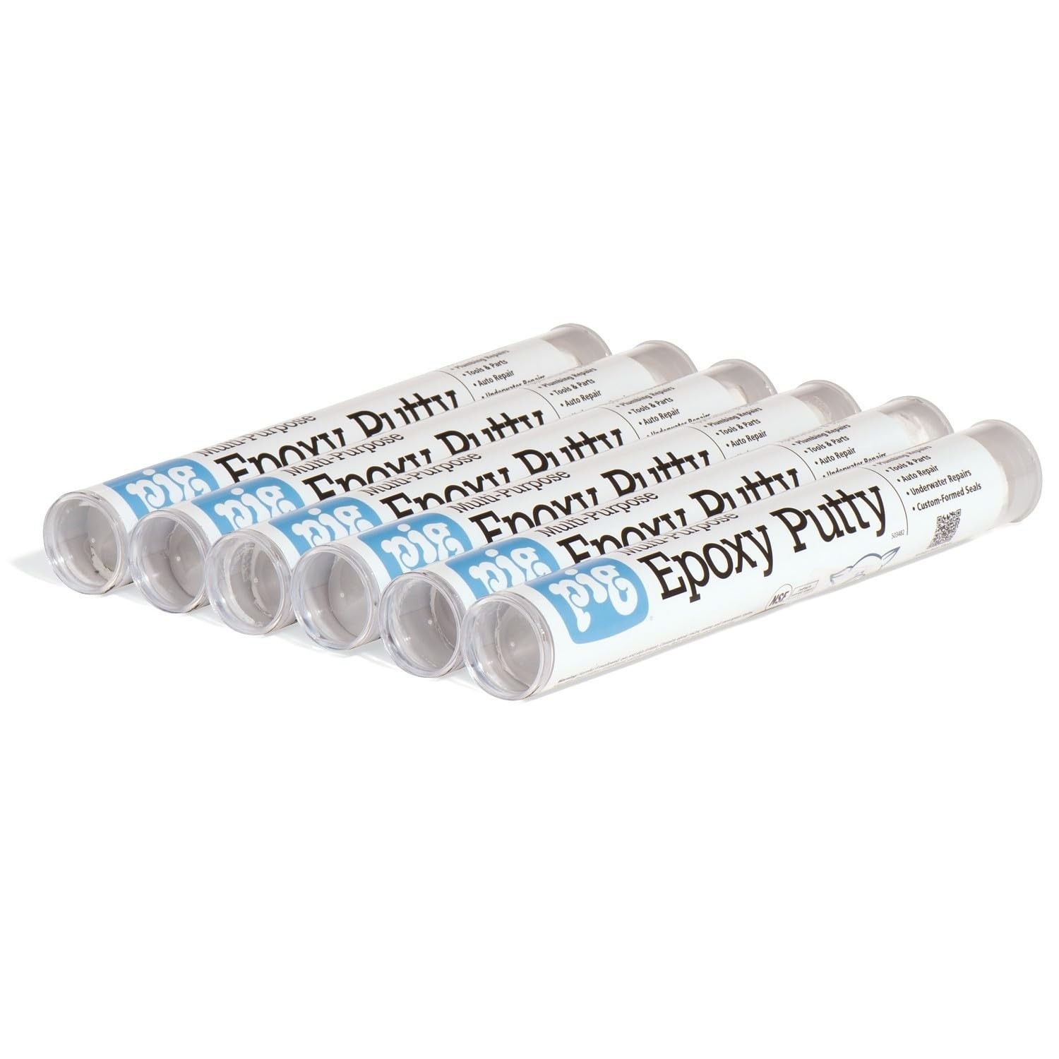 Multi-Purpose Quick-Drying Epoxy Putty | 6 Pack | 4 oz Tubes | White Repair Solu