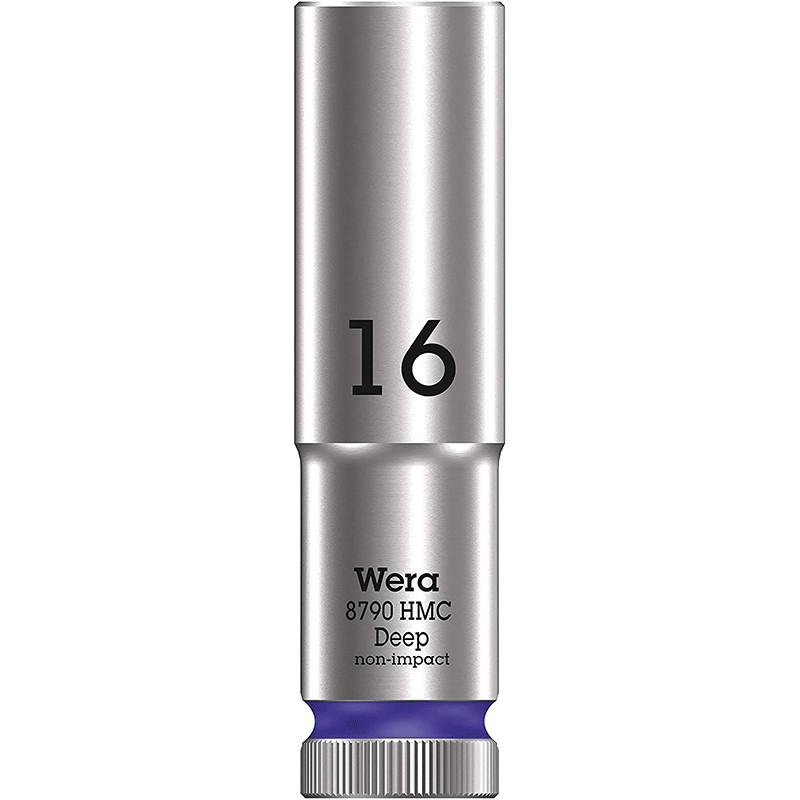 WERA 05004556001 8790 HMC Deep Socket with 1/2″ drive, 16.0 mm