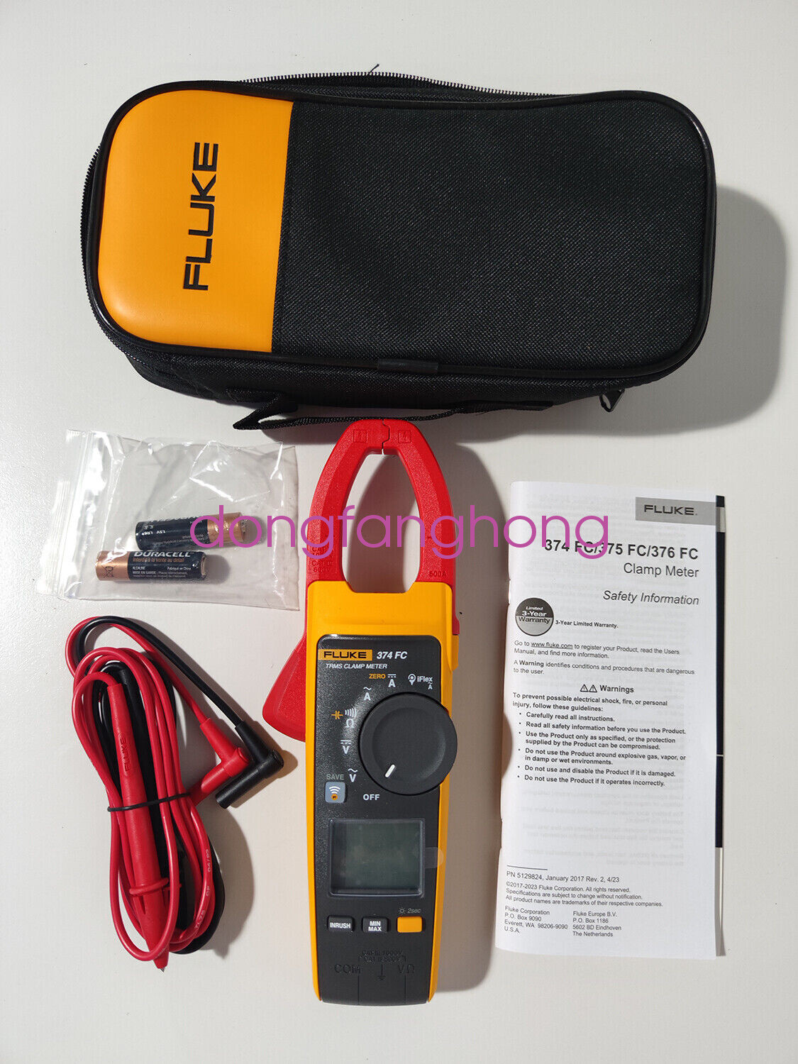 Fluke 374 FC 600A AC/DC TRMS Wireless Clamp Meter New FedEx or DHL or UPS
