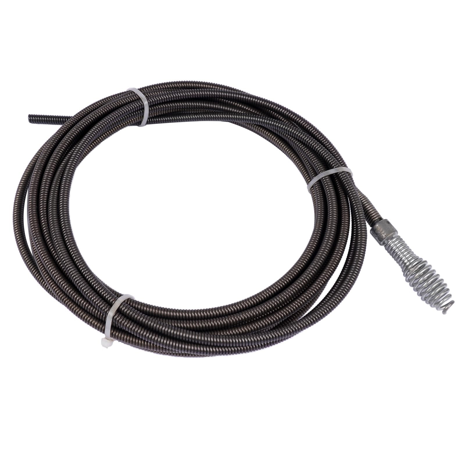 Drain Cleaning Cable with Drop Head Auger 5/16″ x 25 Ft (7.6 mm x 7.6 m), Com…