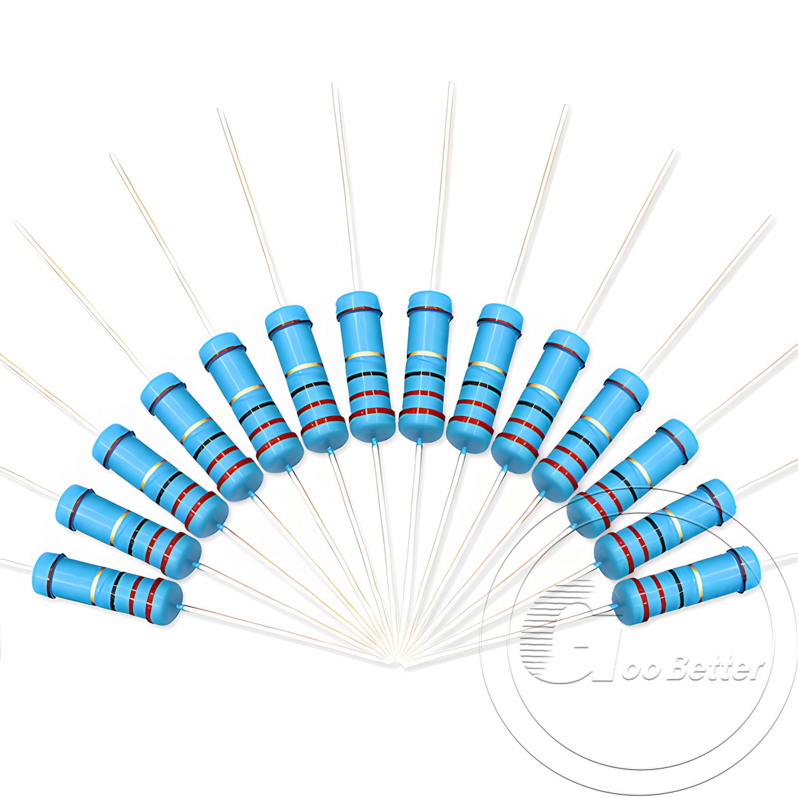 1/4W Metal Film Resistors 0.1% tolerance 1 ohm to 10M ohm available 20 pack