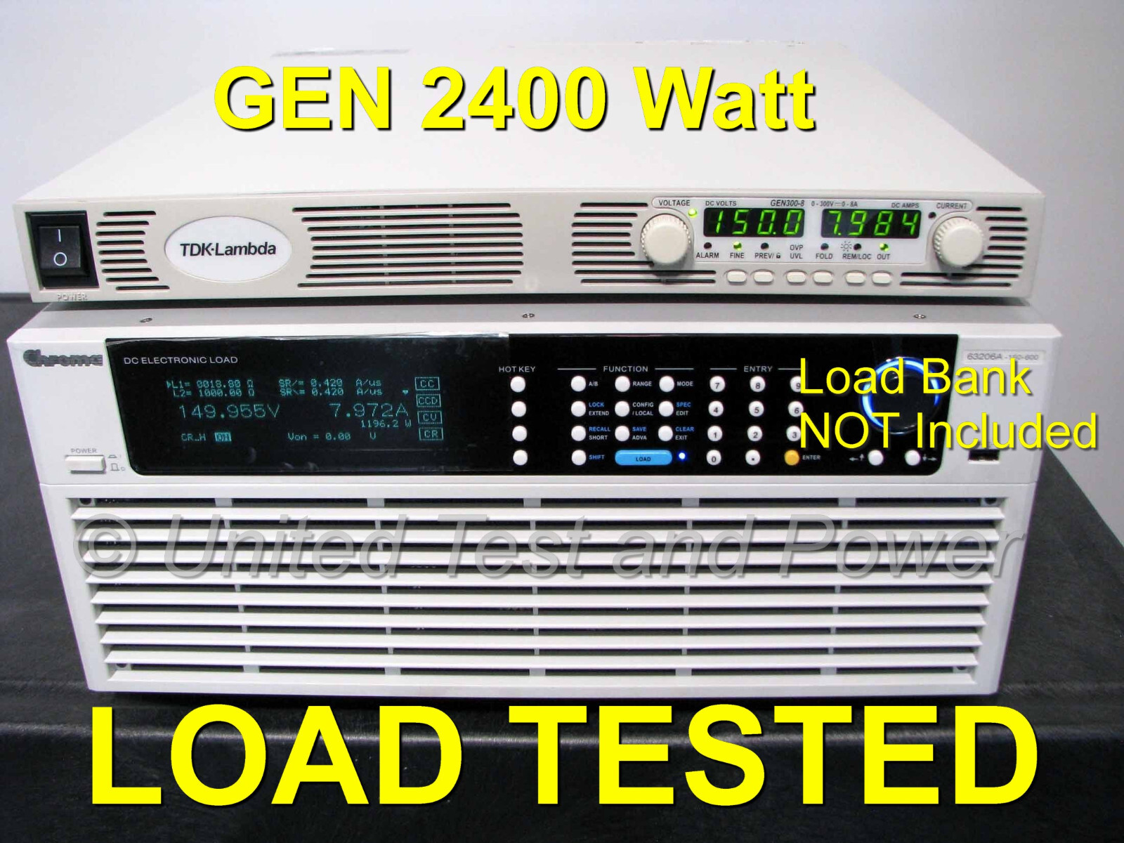 TDK Lambda GEN2400W GEN300-8 DC Power Supply. 0-300VDC, 0-8A. 2400 Watt. 1-U
