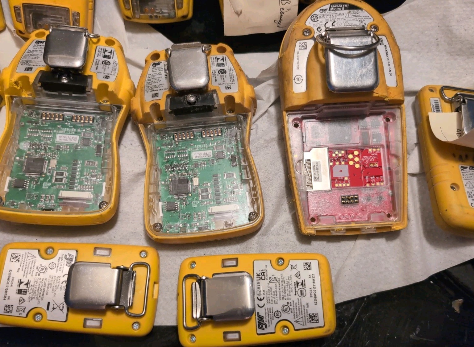 Lot of Honeywell 12 BW Honeywell Gas Alert Air Monitors Non Working Repair Parts