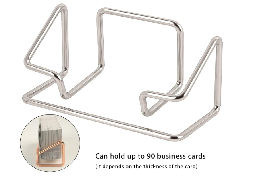Business Card Holder for Desk, Metal Cute Card Display Stand, Compatible with Va