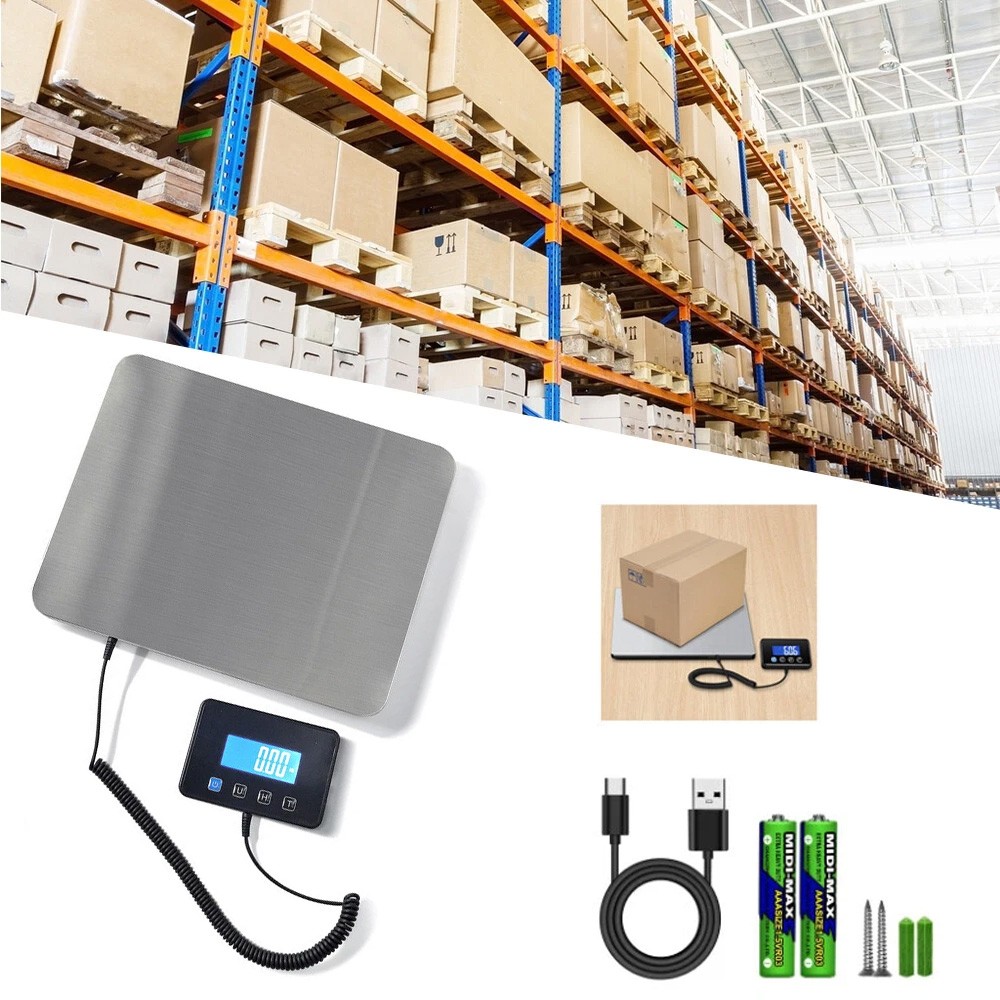 Shipping Scale Digital Postal Scale 440 lbs x 1.7 oz. AC/DC Package LCD