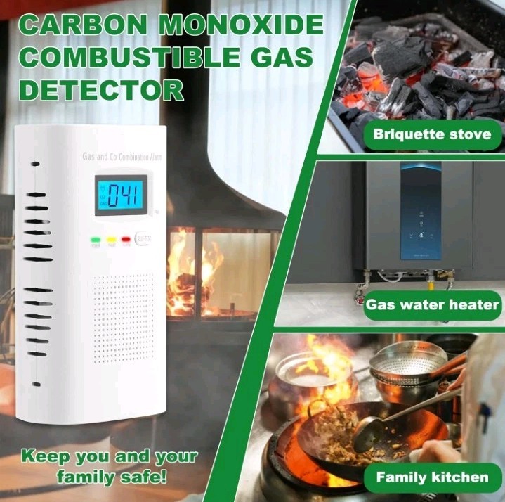 New Carbon Monoxide Detector Wall Plug In CO and Natural Gas Detector KH522