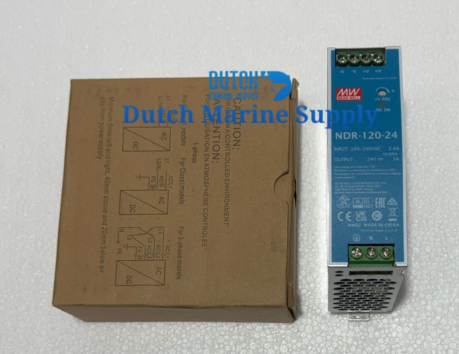 Mean Well NDR-120-24 AC-DC Single Output Industrial DIN Rail Power Supply