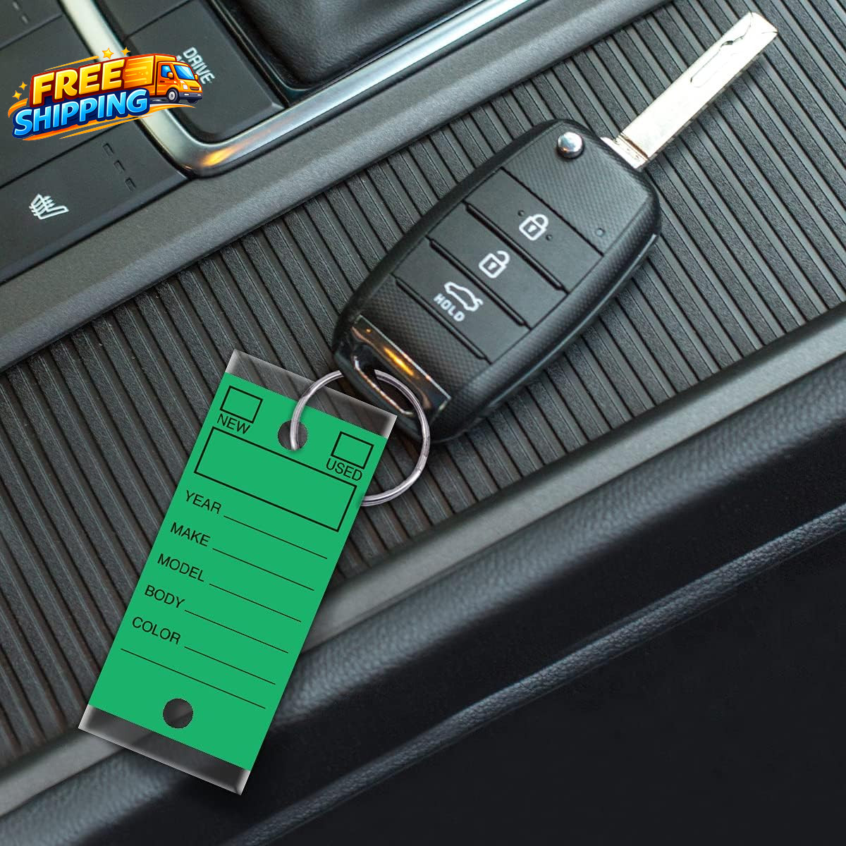 250 per Box Self-Protecting Paper Key Tags with Chrome-Plated Split Rings