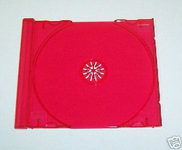 10 NEW STANDARD SINGLE CD TINTED RED TRAY, RUBY TRAY, Made in USA