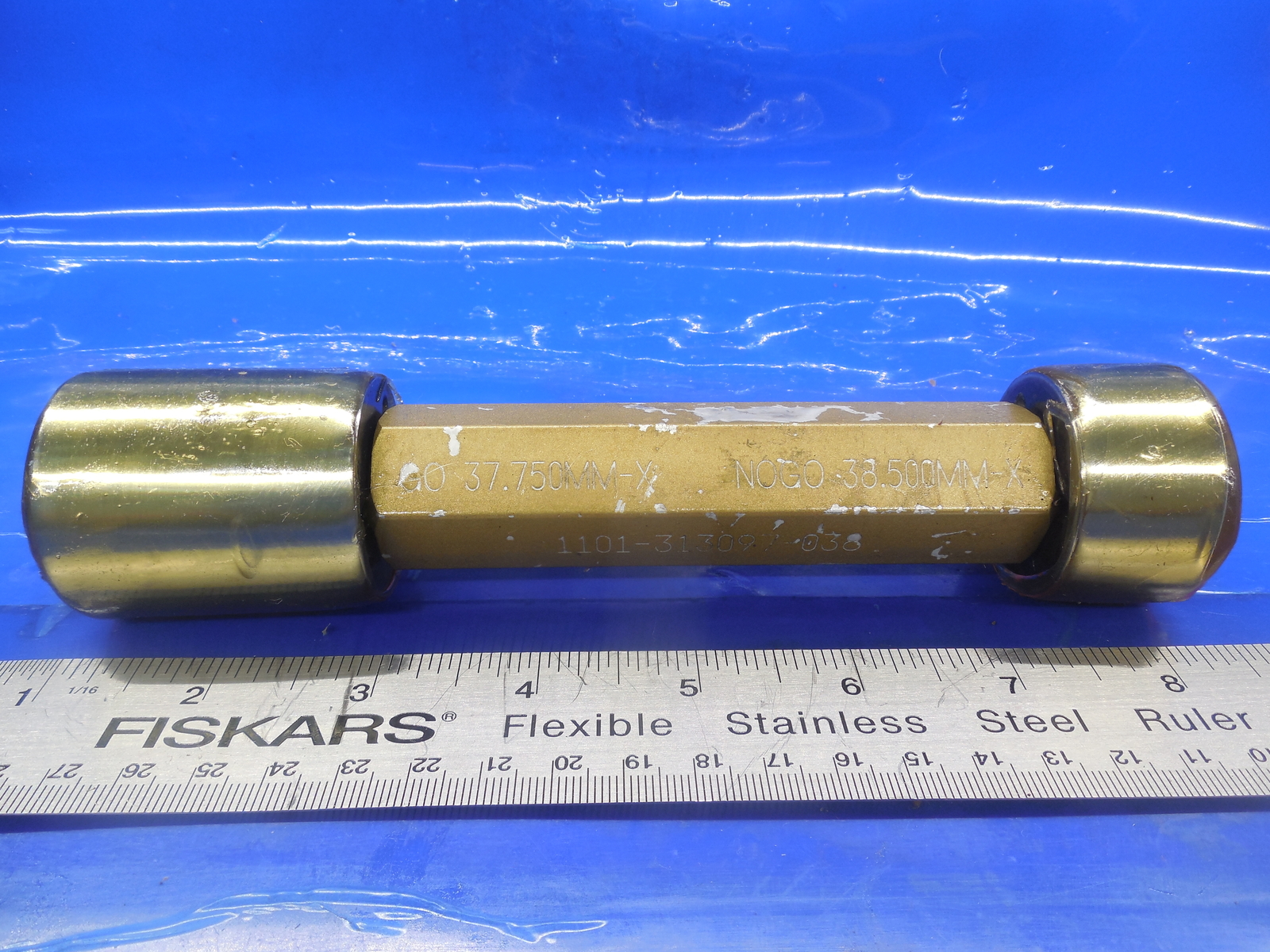 37.750 & 38.500 MM CLASS X SMOOTH PIN PLUG GAGE GO NO GO 38.0 38.50 1.500 +.016